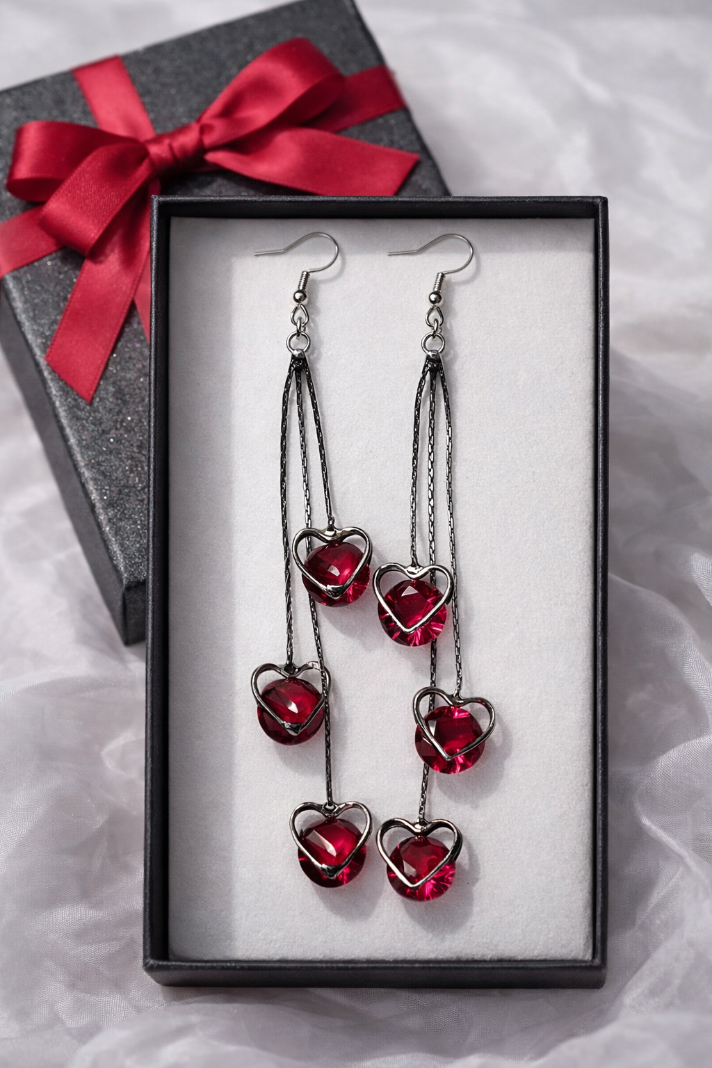 Pink Heart Earrings