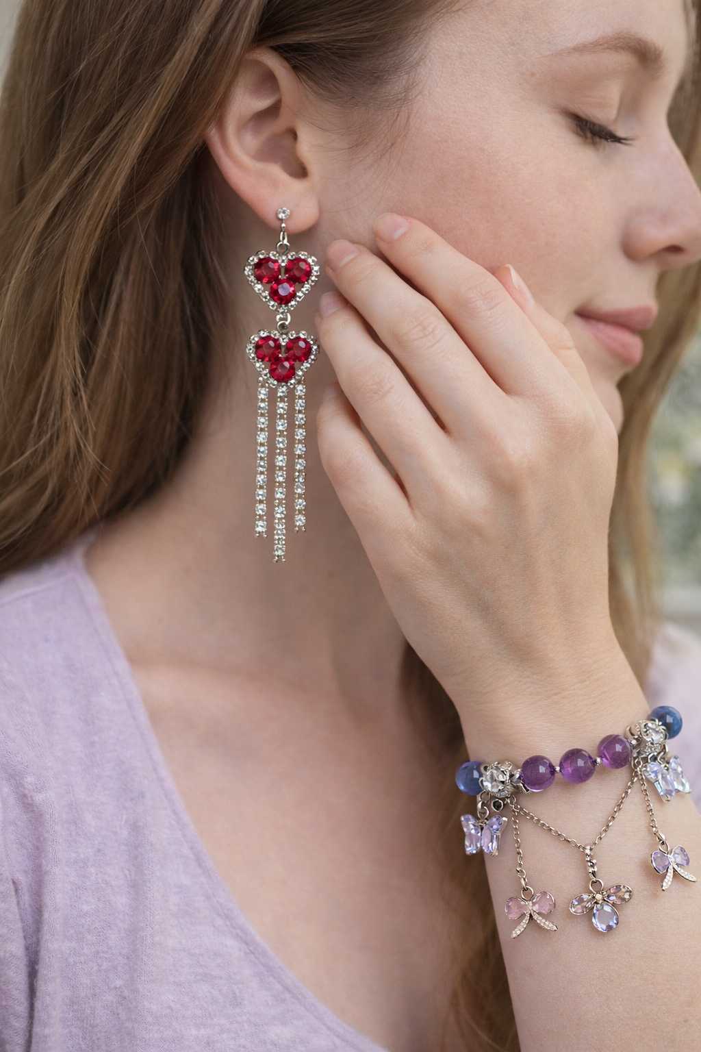 Red Heart Earrings